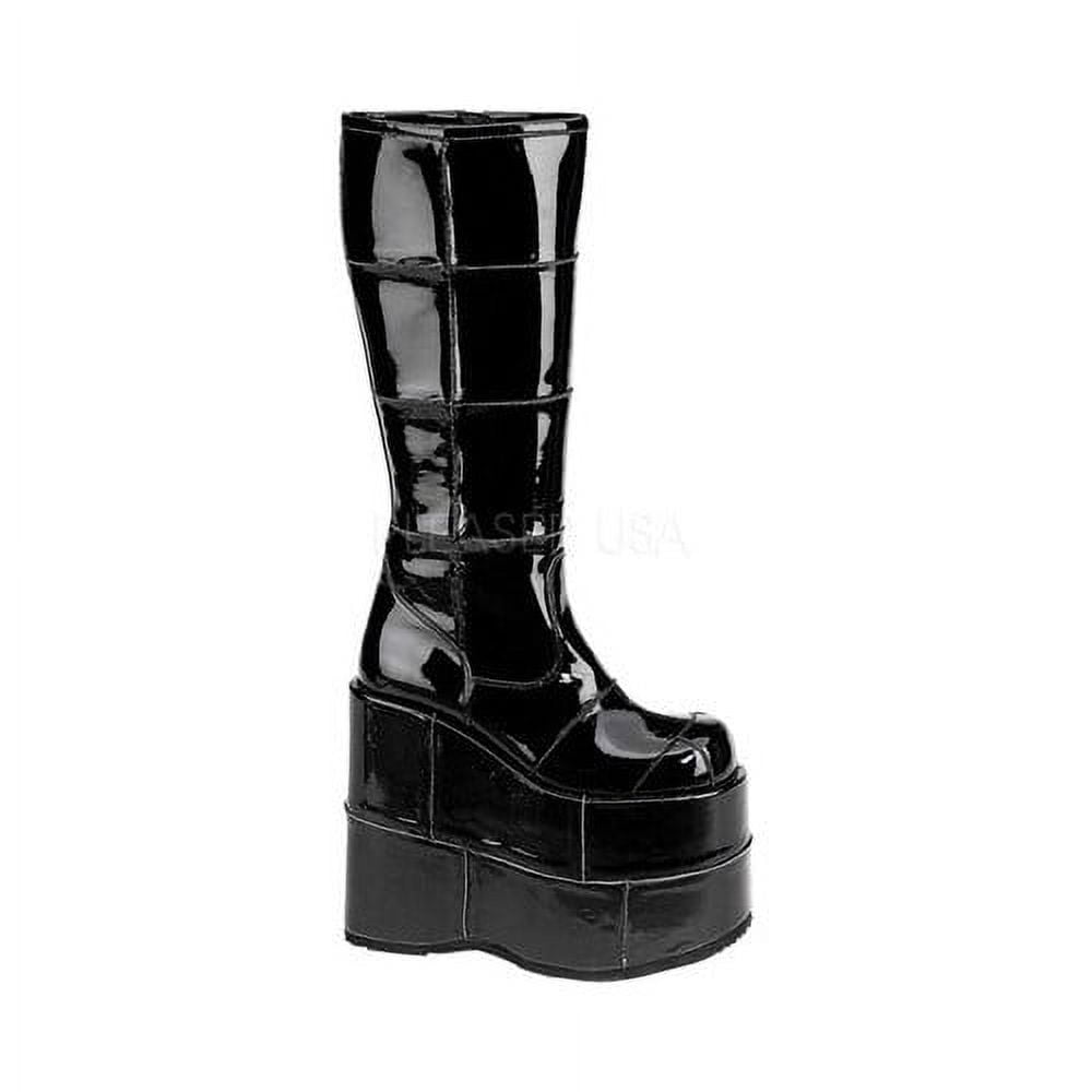 Demonia Stack 301 Goth Cyber GoGo Punk Knee Boots with 7