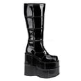 thumbnail image 1 of 7" P/F Goth Cyber GoGo Punk Patched Blk Pat Knee BT - Blk Pat, 4, 1 of 2