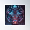 thumbnail image 1 of Demonic Crystal Ball Poster Wall Art, Modern Wall Decor For Living Room Bedroom, 16x16 UNFRAMED, 1 of 3