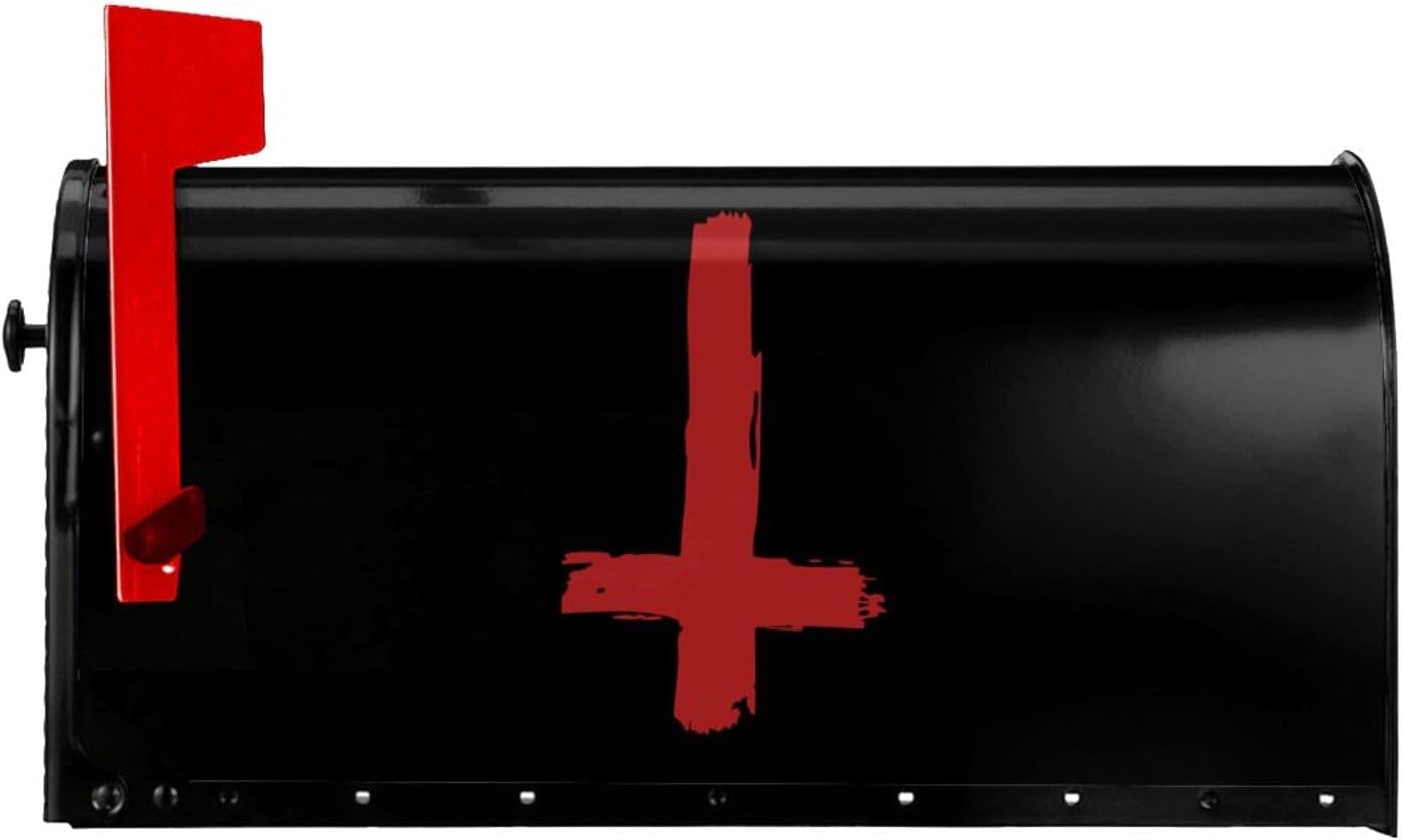 Demonic Inverted Cross Mailbox Cover Magnetic MailWraps Outside Garden ...