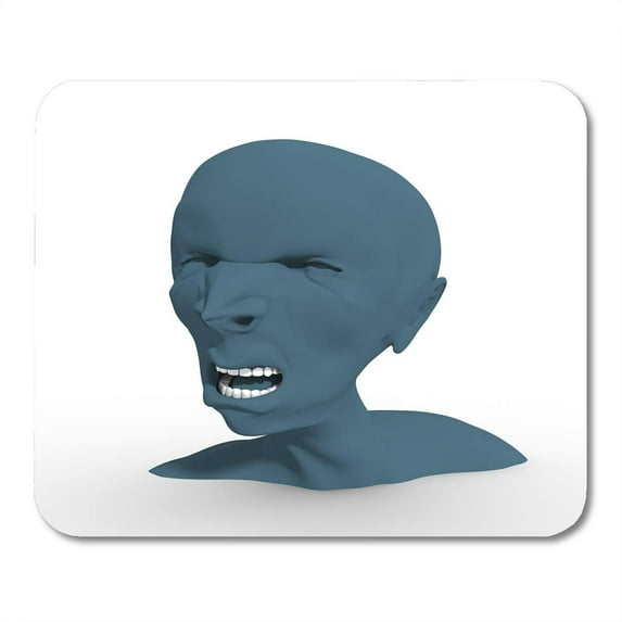 Demonic Ugly Face Devil Scream Character Demon Monster Screaming with in Open Mouth As Front View Horror Mousepad Mouse Pad Mouse Mat 9x10 inch