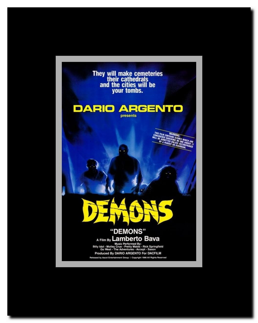 Demons Framed Movie Poster