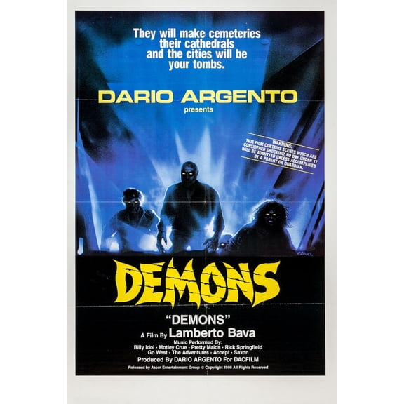 Demons Poster Metal Print 12x16 Large Art Print on Metal 12x16 Multi-Color Square Adults Best Posters