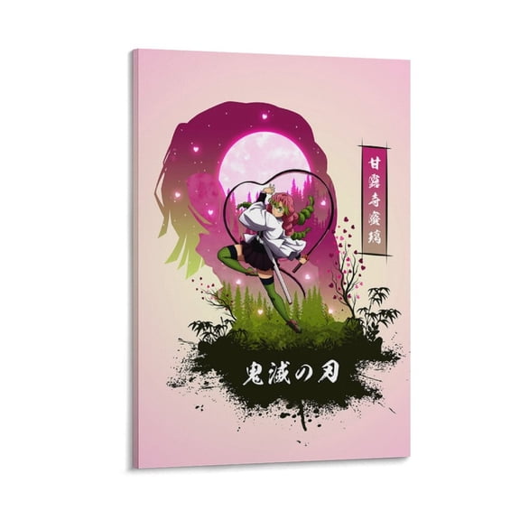Demons Slayer Poster Mitsuri Picture Print Wall Art Poster Painting Canvas Posters Artworks Gift Room Aesthetic 12x18inch(30x45cm)
