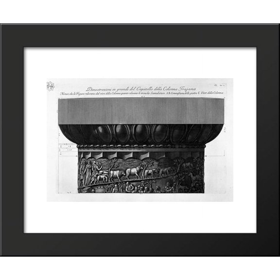 Demonstration in great capitals of the columns of Trajan 20x24 Framed Art Pri...