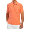 thumbnail image 1 of Demotime Men's Golf Polo Shirts Short Sleeve Orange L Performance Shirt Moisture Wicking Dry Fit Golf Shirts for Men, 1 of 7