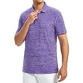 thumbnail image 1 of Demotime Men‘s Golf Shirt Moisture Wicking Quick-Dry Purple XL Short Sleeve Casual Polo Shirts for Men, 1 of 7