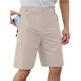 thumbnail image 1 of Demotime Men's Hiking Cargo Shorts Lightweight Casual Outdoor Work Shorts for Men with 5 Zipper Pockets Beige Gray L, 1 of 7
