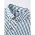 thumbnail image 1 of Demotime Mens Button Down T-Shirt Plaid Classic Casual Tops Green m for Men, 1 of 9