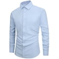 thumbnail image 1 of Demotime Mens Dress Shirts Long Sleeve Wrinkle-Free Business Casual Button Down Shirt Light Blue 2XL, 1 of 9