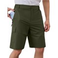 thumbnail image 1 of Demotime Mens Hiking Cargo Shorts with 5 Zipper Pockets Quick-Dry Lightweight Golf Casual Shorts Army Green XL, 1 of 7