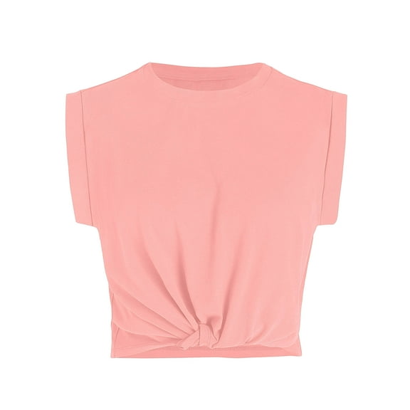 Demotime Women's Tank Tops Pink l Casual Sleeveless Crew Neck Summer Workout T-shirts