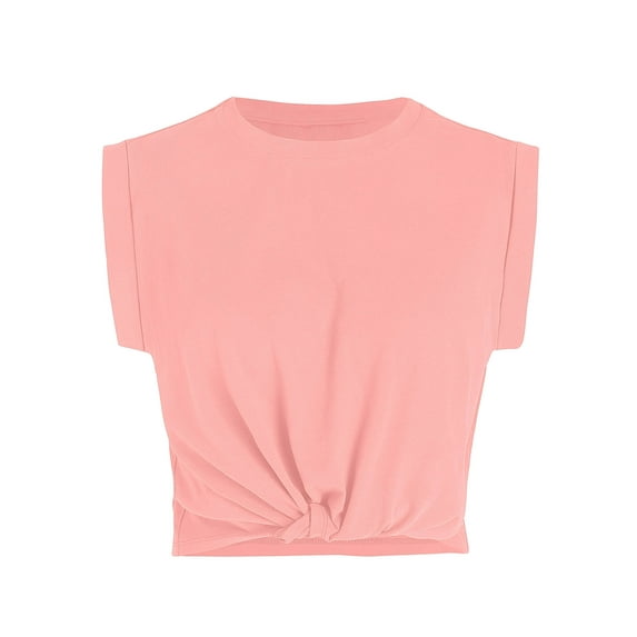 Demotime Women's Tank Tops Pink s Casual Sleeveless Crew Neck Summer Workout T-shirts