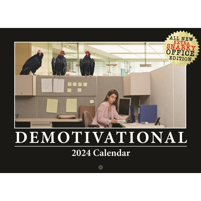 Demotivational Calendar 2024 Snarky Gift For Women Wall Calendar
