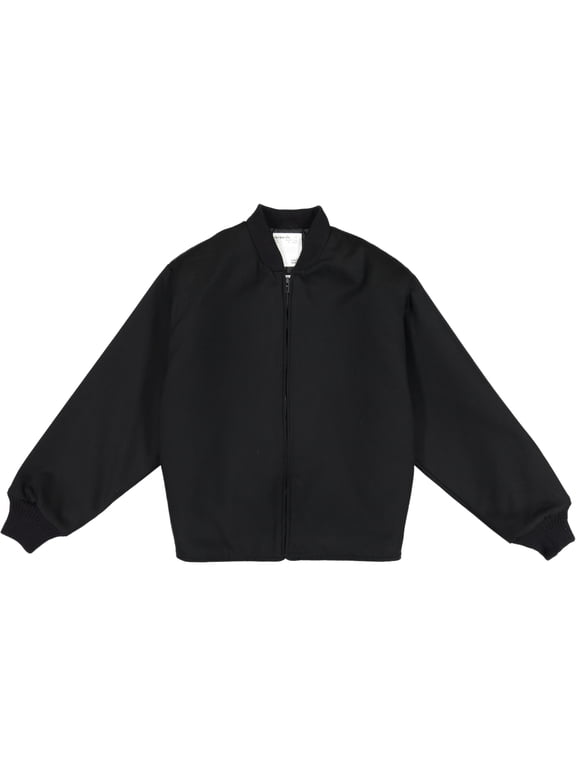 Marching Band Duty Jacket, 100% Wool, Quilted Padded Lining, Stretch Rib Collar and Wrists, Made in USA, Black, Size 34XS