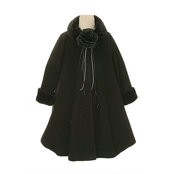 Dempsey Marie Cozy Fleece Long Sleeve Cape Jacket Coat