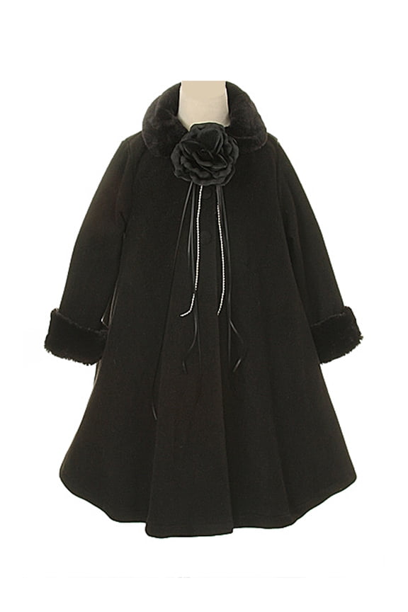 Dempsey Marie Cozy Fleece Long Sleeve Cape Jacket Coat