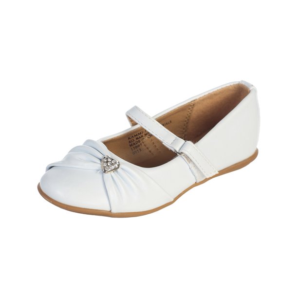 Dempsey Marie Infant and Girl's Flat Shoes with Rhinestone Heart