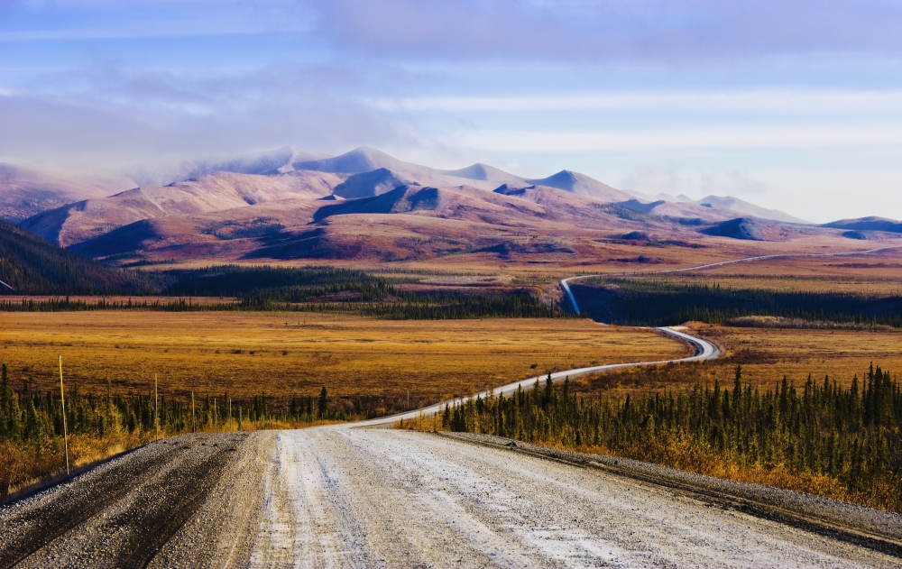 Dempster Highway And Richardson Mountains Yukon Canvas Art - Yves Marcoux Design Pics (17 x 11)