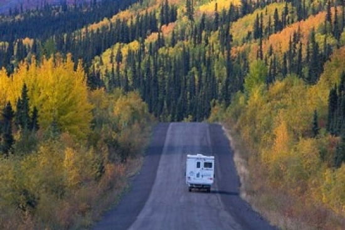 Dempster Highway in the Fall Canvas Art - Theo Allofs DanitaDelimont (36 x 24)