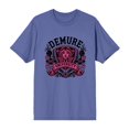 thumbnail image 1 of Demure University Adult Blue Crew Neck Short Sleeve Tee-Medium, 1 of 7