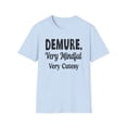 thumbnail image 1 of Demure Very Mindful, Gildan Unisex Softstyle T-Shirt, Trending Demure S-3XL, 1 of 4