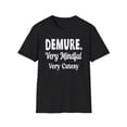 thumbnail image 1 of Demure Very Mindful, Gildan Unisex Softstyle T-Shirt, Trending Demure S-3XL, 1 of 4