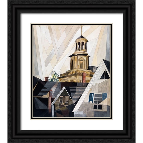 Demuth, Charles 12x14 Black Ornate Wood Framed with Double Matting Museum Art Print Titled - After Sir Christopher Wren
