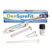 DenSurefit Lower Denture Reline Kit, 3-6 Month Soft Silicone Dentures Repair Set to Refit, Improve and Tighten, Easy to Use Reline Set with Larger Primer and Applicators for Comfortable Fit