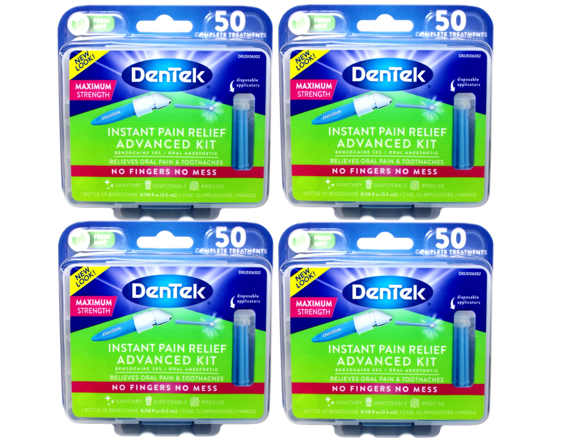 DenTek Adult Instant Pain Relief Kit, 50 ea (Pack of 4)