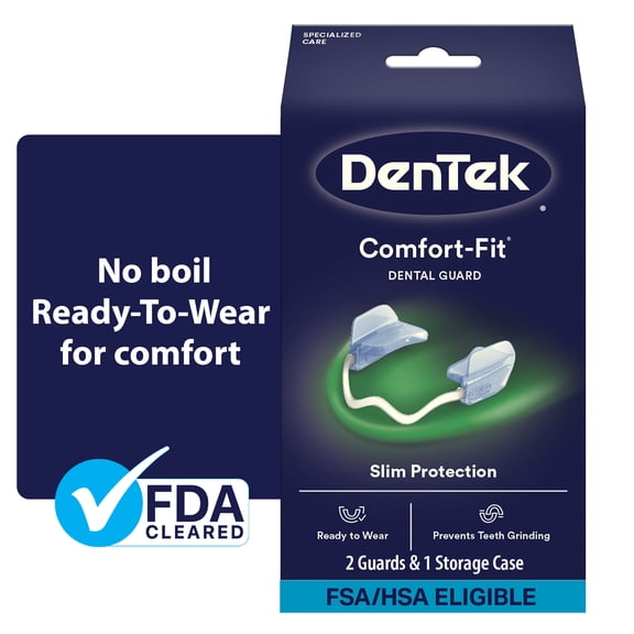 DenTek Comfort-Fit Dental Guard for Teeth Grinding, 2 Count (Pack of 1)