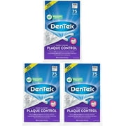 DenTek Cross Flosser Floss Picks, X-Shaped Floss Hugs Teeth, 75 Count, 3 Pack