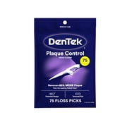 DenTek Cross Flosser Plaque Control Floss Picks, X-Shaped Floss, 75 Count