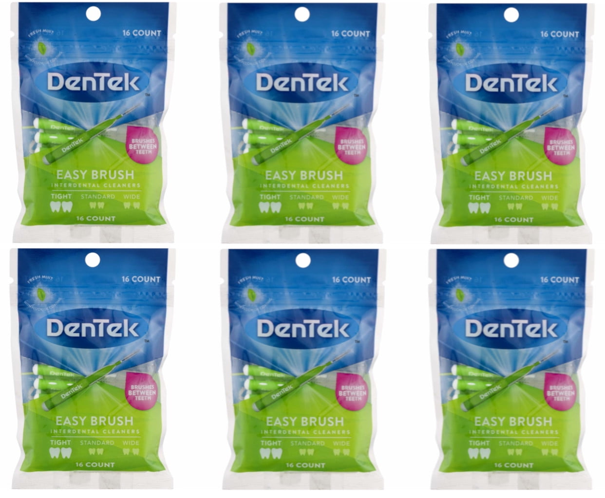 DenTek Easy Brush Interdental Cleaners, Brushes Between Teeth, Tight