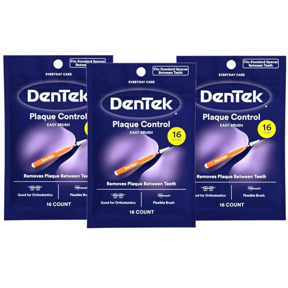 DenTek Easy Brush Interdental Cleaners, Mint 16 ea (Pack of 3)
