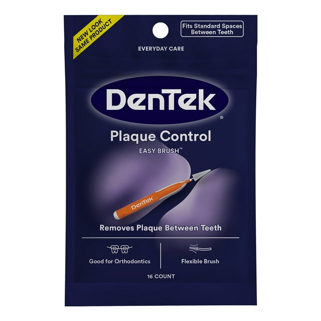 DenTek Easy Brush Interdental Cleaners, Standard, 16 Count, 1 Pack