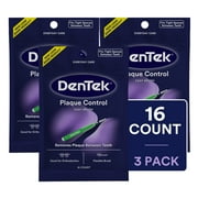 DenTek Easy Brush Plaque Control Interdental Cleaners, Tight, 16 Count, 3 Pack