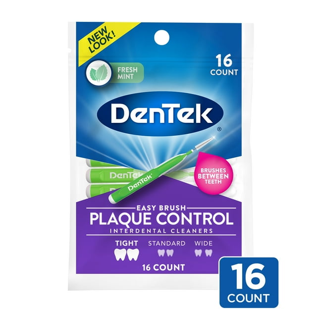 DenTek Easy Brush Plaque Control Interdental Cleaners, Tight, 16 Count
