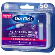 DenTek Instant Oral Pain Relief Adult Mouthwash Kit with Benzocaine 20%, 50-Count Pack