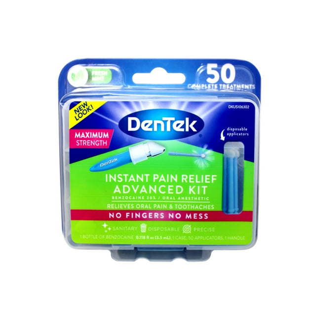 DenTek, Instant Pain Relief, Maximum Strength, Clean Mint, 1 Kit