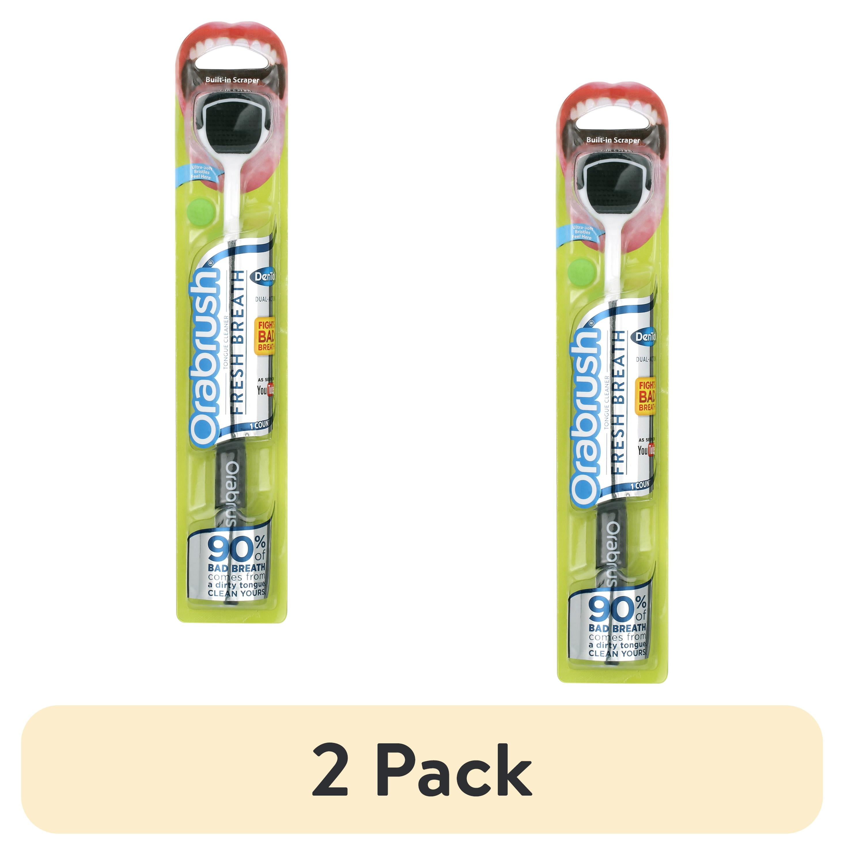 (2 pack) DenTek Orabrush Fresh Breath Tongue Cleaner, 1 Count