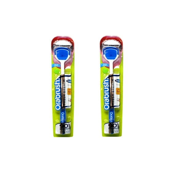 DenTek Orabrush Tongue Cleaner and Tongue Scraper 1 Count (Pack of 2) C3