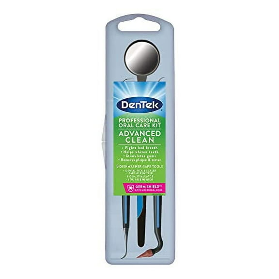 DenTek Professional Oral Care Kit, Complete Set of Dental Tools Including Mirror, Dental Pick, Scaler & Stimulator