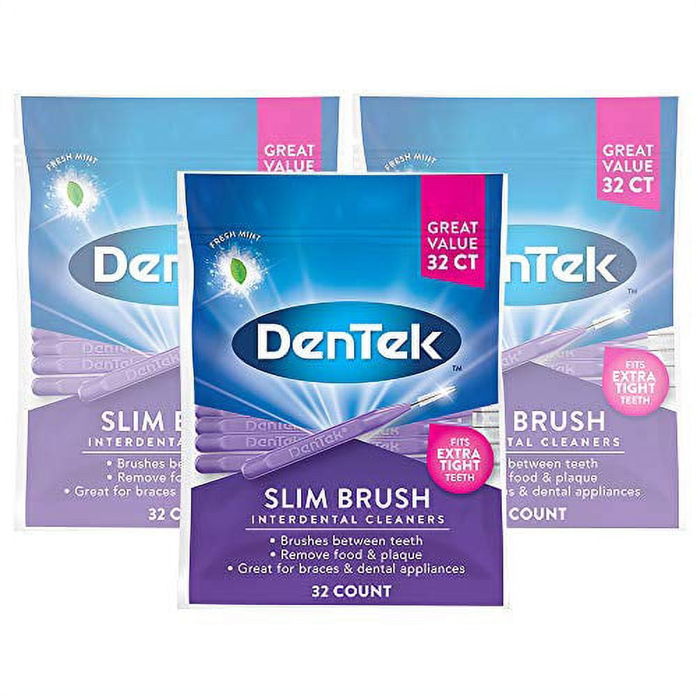 DenTek Slim Brush Interdental Cleaners Brushes Between Teeth Extra