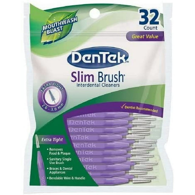 Dentek Slim Brush Interdental Cleaners, Mouthwash Blast - 32 cleaners