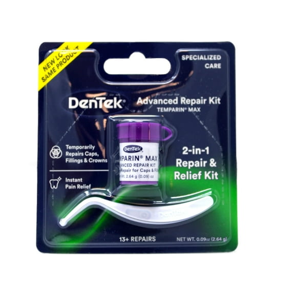 DenTek Temparin Max Advanced Dental Repair Kit, Loose Cap Set, 13+ Repairs (Pack of 16)