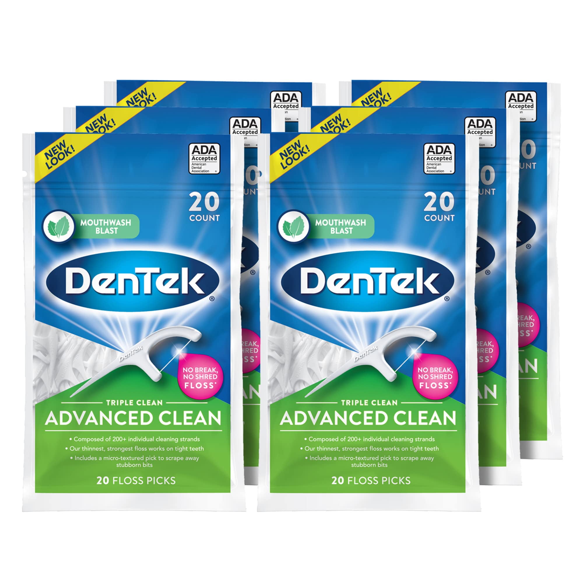 DenTek Triple Clean Floss Picks, 20.0 CT - Walmart.com
