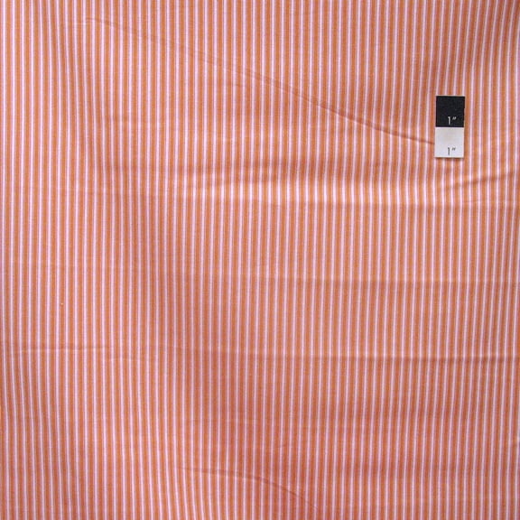 Dena Designs LIDF006 Sunshine Stripe Orange Linen & Cotton Blend Fabric By Yard