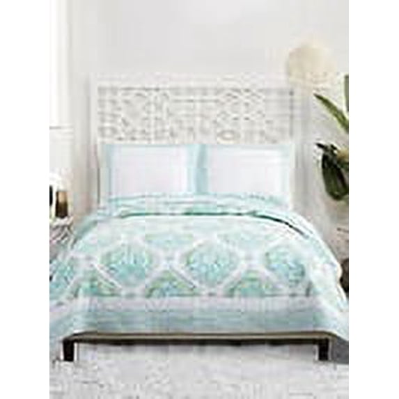 Dena Home Aqua Bohemain Breeze 3-Piece Set Quilt, King