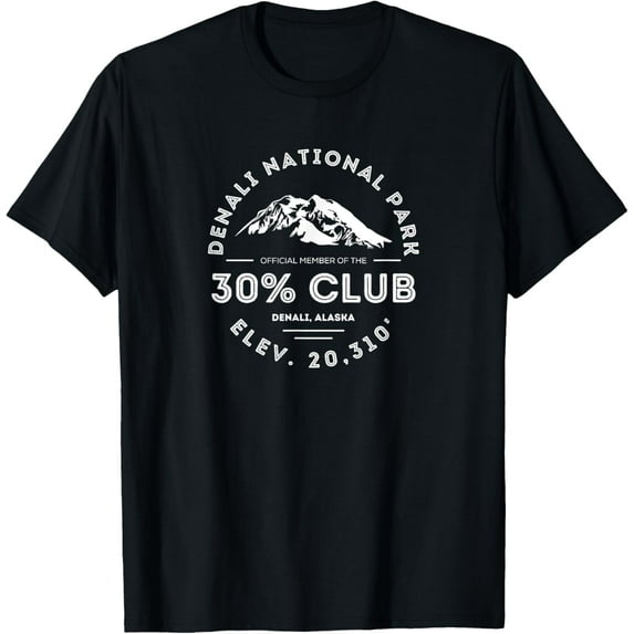 Denali 30% Club Alaska National Park Souvenir T-Shirt